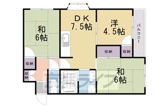 ガーデンテラス金ヶ原【202号室】の間取り