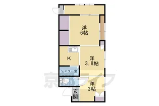 長岡マンション【100号室】の間取り