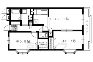 ローレルコート五番館【2階】の間取り