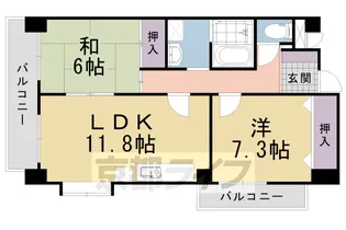 アグラード長岡京【6階】の間取り