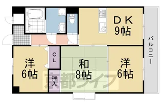 アネーロ長岡京【305号室】の間取り