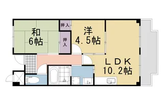 マンション晃苑【2階】の間取り