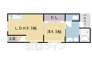 カームネス【101号室】の間取り