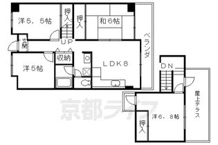 エクセレンス飛鳥【6階】の間取り