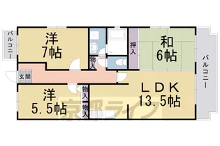 ベルコリーヌ・ソシア【1階】の間取り