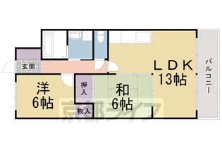 レヴェンテ東向日【1階】の間取り