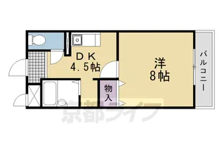 1DKの間取り画像