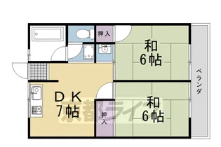 シティハイム物集女【2階】の間取り