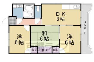 キャッスルササイ【203号室】の間取り