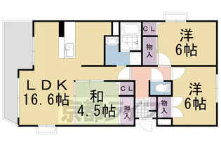 「ゼフィーロ長岡京」【3階】の間取り