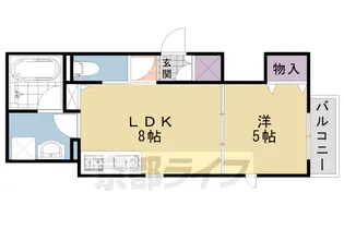 シャーメゾン岩喜【202号室】の間取り
