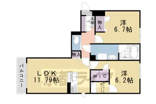 シャーメゾンネクサス【N203号室】の間取り