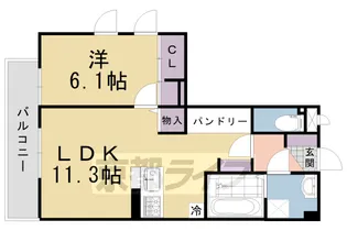 アリビオ向日町【1階】の間取り
