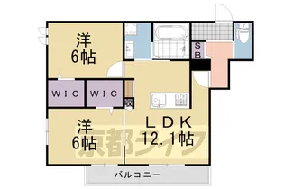 ボレロ西山天王山【305号室】の間取り