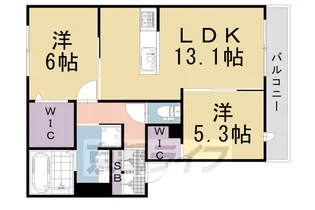 エスタール長岡京【3階】の間取り