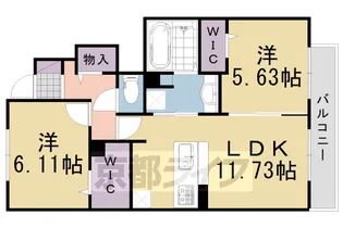 フローラ西向日【1階】の間取り
