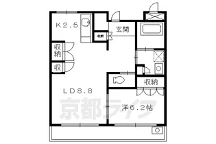 グランデ上牧【1階】の間取り