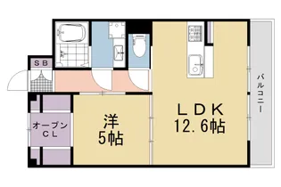 エステート原田【203号室】の間取り