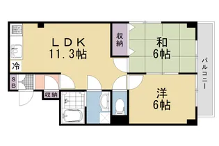 エステート原田【106号室】の間取り