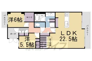 レスポワール向日町ステーションフロント【10階】の間取り