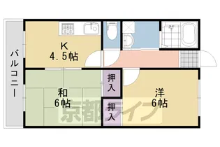 ルミナス桂川【304号室】の間取り