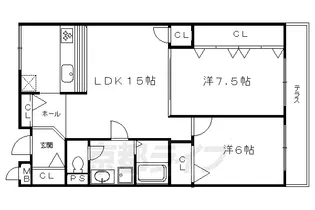 フレイグランス久我【203号室】の間取り