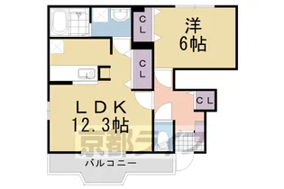 1LDKの間取り画像