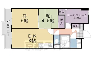 サンレスポアール【502号室】の間取り