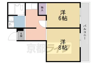 京都府京都市北区大将軍南一条町【マンション】の間取り