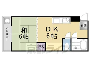 ウエストヴィラージュⅠ【401号室】の間取り