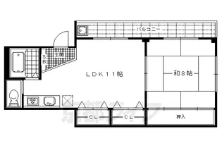 京都府京都市北区紫野門前町【マンション】の間取り