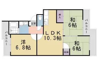 メゾン宇多野【2階】の間取り