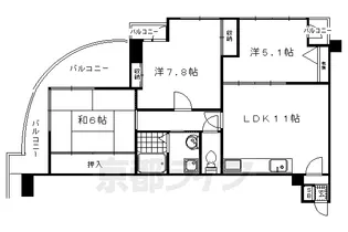 パークスクェア【7階】の間取り