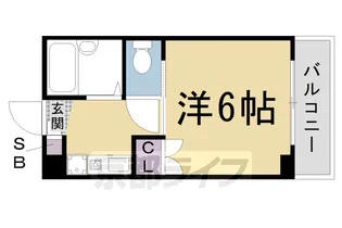 ソサエティ塩見【4-C号室】の間取り