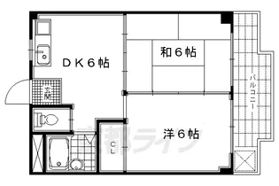 アクアエルフ上賀茂【203号室】の間取り