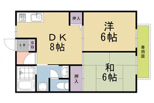 クレール嵯峨【102号室】の間取り