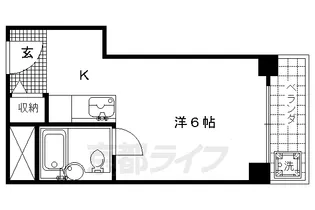 京都府京都市北区紫野下御輿町【マンション】の間取り