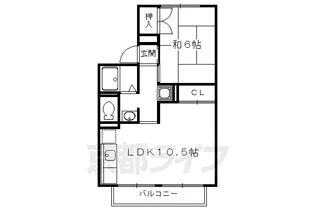 セジュール北山【202号室】の間取り