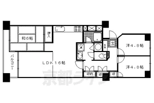 京都府京都市上京区竪富田町【マンション】の間取り
