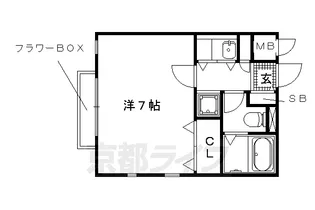 アルテハイム白梅町【401号室】の間取り