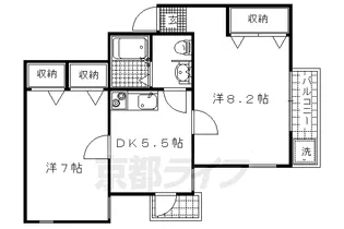 ライブコート神山【201号室】の間取り