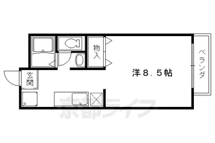 京都府京都市北区大北山原谷乾町【マンション】の間取り