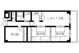 ライフプラザ河原町今出川【403号室】の間取り