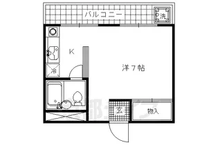 京都府京都市北区衣笠西御所ノ内町【マンション】の間取り