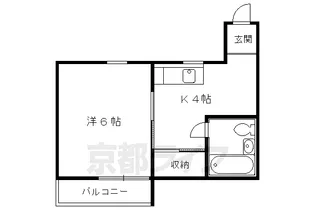 グランディール堀川【401号室】の間取り