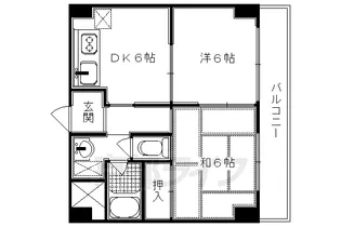 エレーゼ北野【2C号室】の間取り