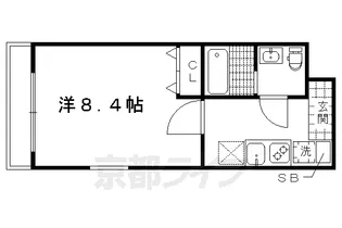 京都府京都市上京区木下突抜町【マンション】の間取り