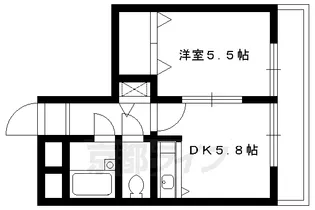 ハウゼ紫竹【201号室】の間取り