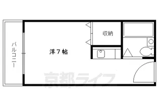 ウイング・ウッド丸太町【303号室】の間取り