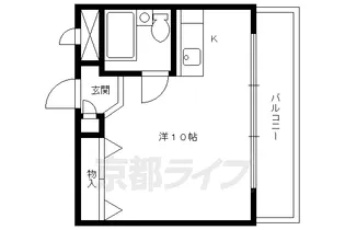 京都府京都市北区紫竹西野山東町【マンション】の間取り